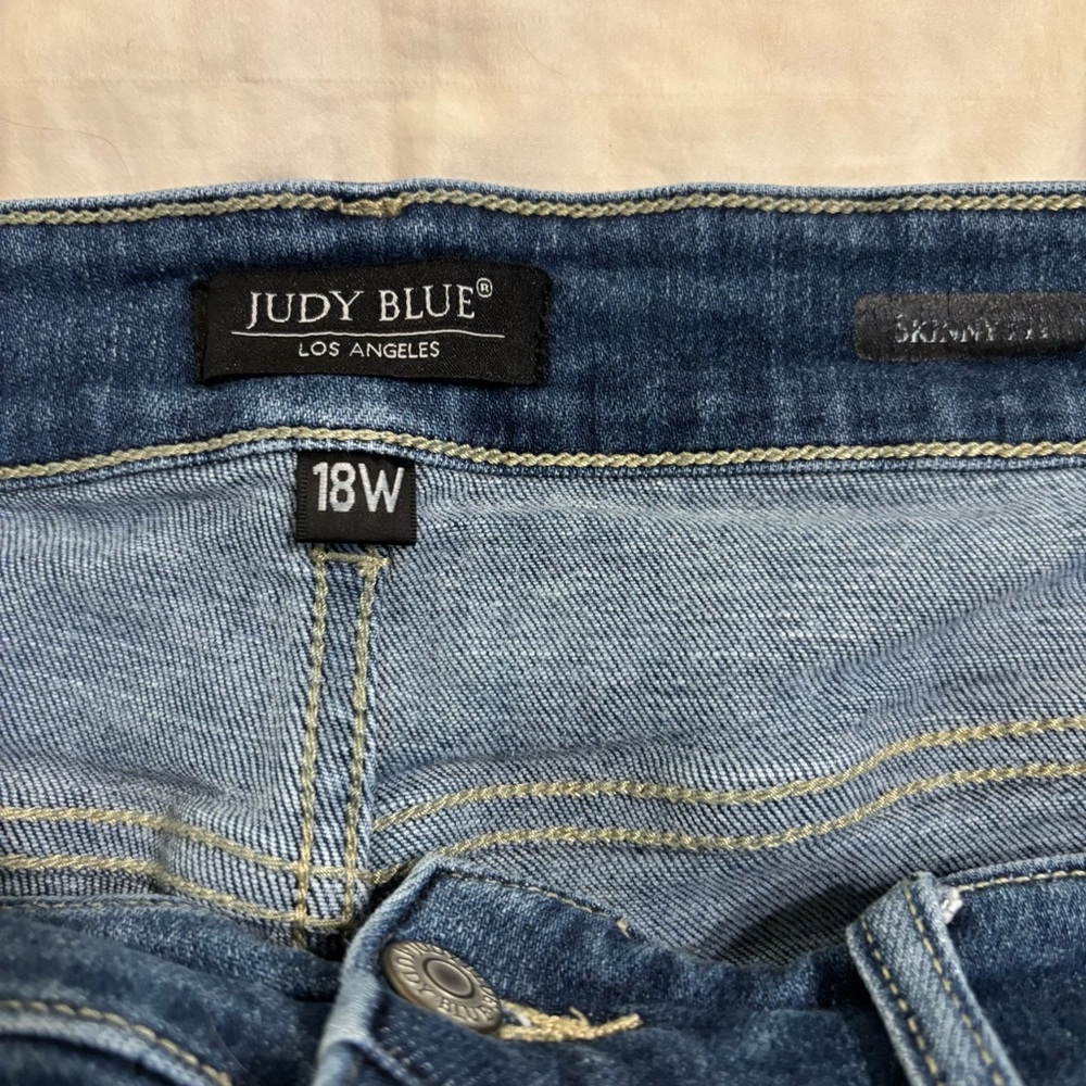 JUDY BLUE BUTTON Fly SKINNY JEANS size18W - Picture 9 of 13